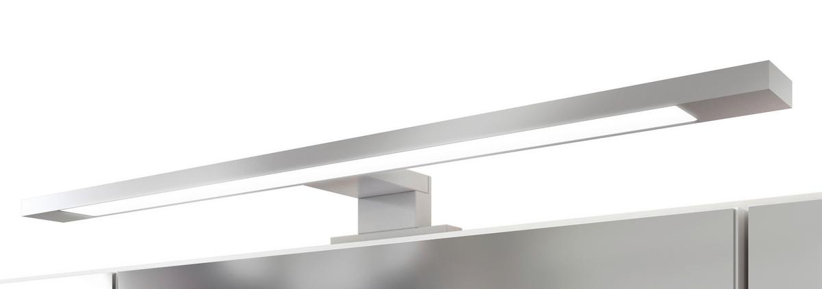 Spiegelschrank Arezzo Mit Led 3-Türig Bxhxt: 80x64x20 Cm - Graphitfarben, Basics, Glas/Holzwerkstoff (80/64/20cm) - Held