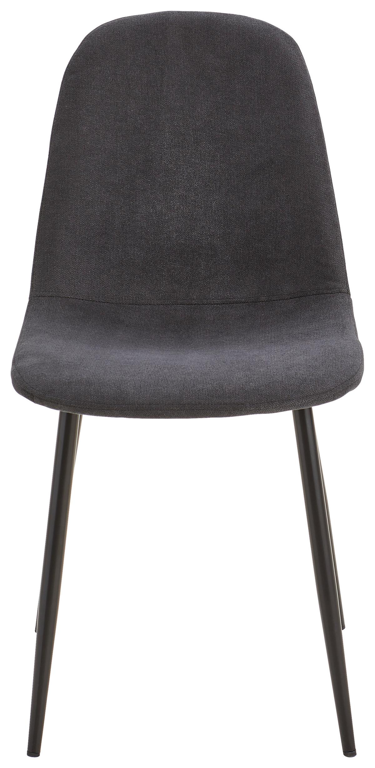 Stuhl Lola Schwarz Lola - Schwarz, Basics, Textil/Metall (43/85/54cm) - P & B