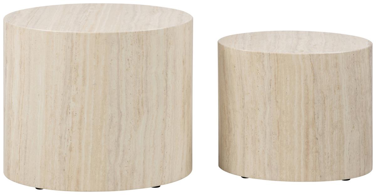 Couchtischset Mice 0000098389 - Naturfarben, Design, Holzwerkstoff (33/48/40cm) - MID.YOU