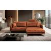 Ecksofa Whisper Rostfarben S:264x196cm - Rostfarben/Goldfarben, Design, Textil (264/196cm) - MID.YOU