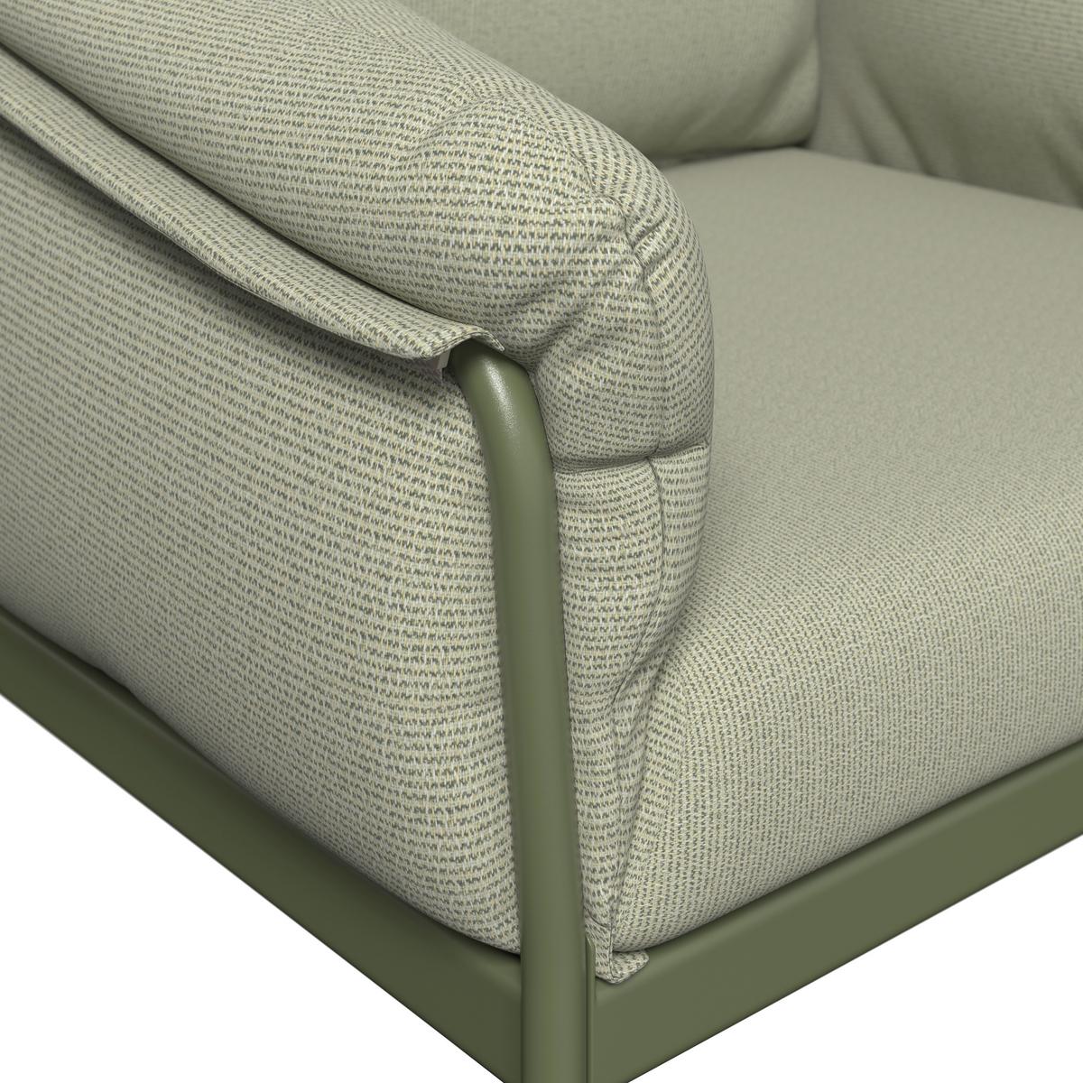 Balkonset Delhi - Transparent/Grün, Basics, Glas/Textil - Beldano