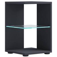 Príručný stolík Elani š: 30 cm, antracitový - čierna/antracitová, Modern, kompozitné drevo/plast (30/45/30cm) - MID.YOU