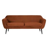 Sofa Rocco Rostfarben B: 187cm - Rostfarben/Schwarz, Design, Textil (187/75/82cm) - Livetastic