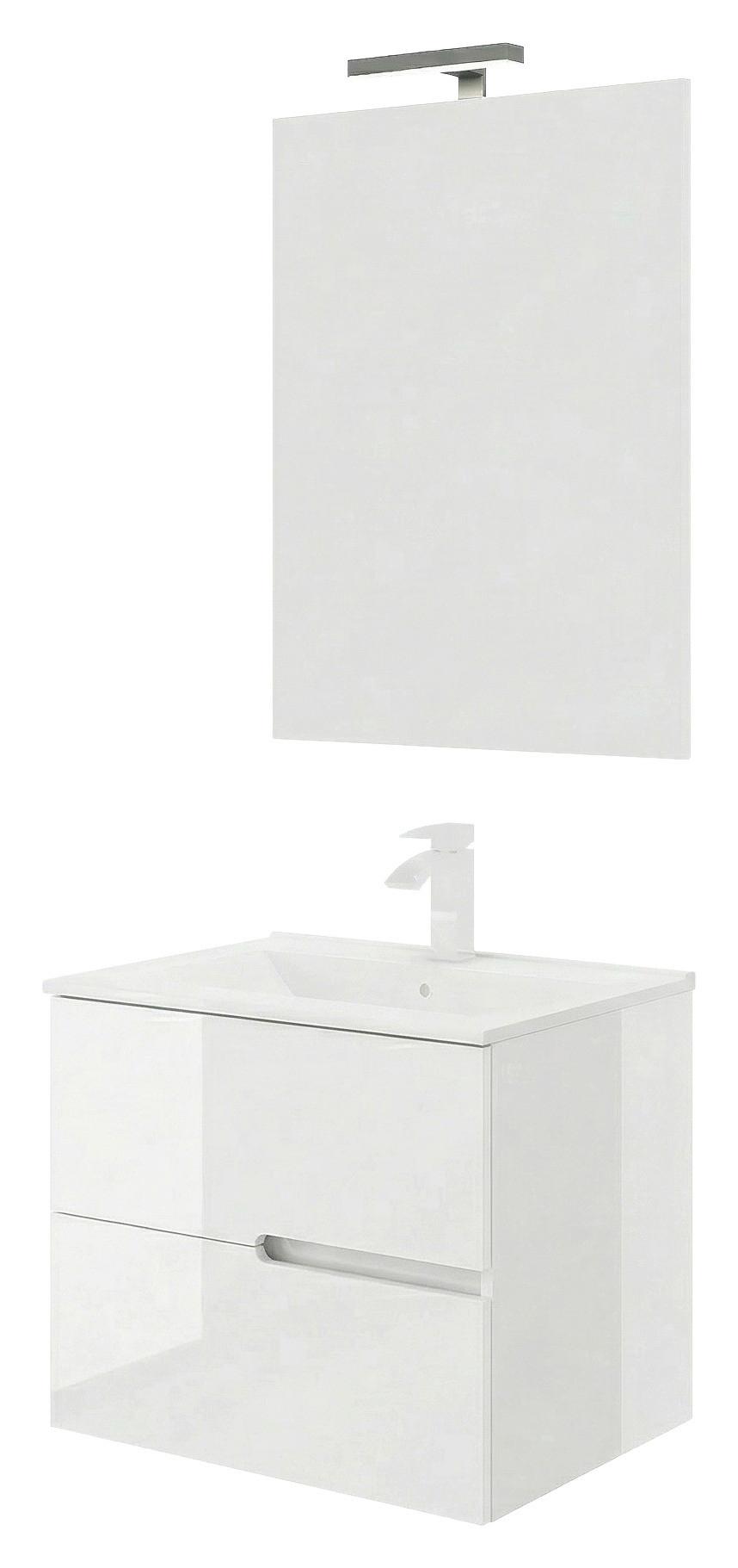 Fürdőszoba Blokk Eva 60cm - fehér, Konventionell, faalapú anyag (60/51/46cm)