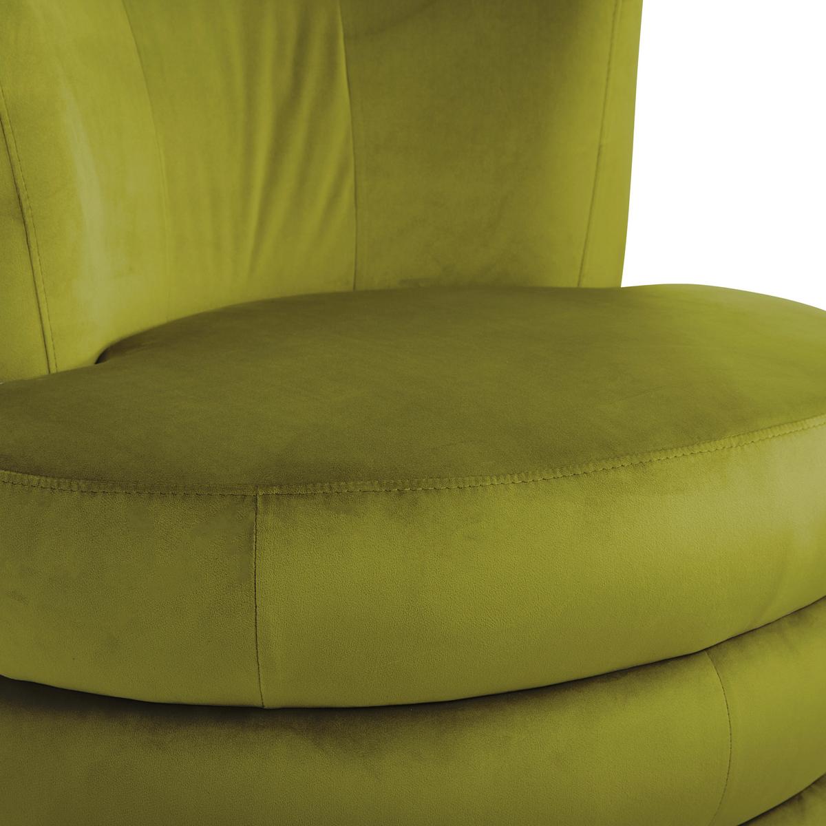 Designsessel Magari - Edelstahlfarben/Olivgrün, Trend, Textil (90/82/85cm) - Livetastic