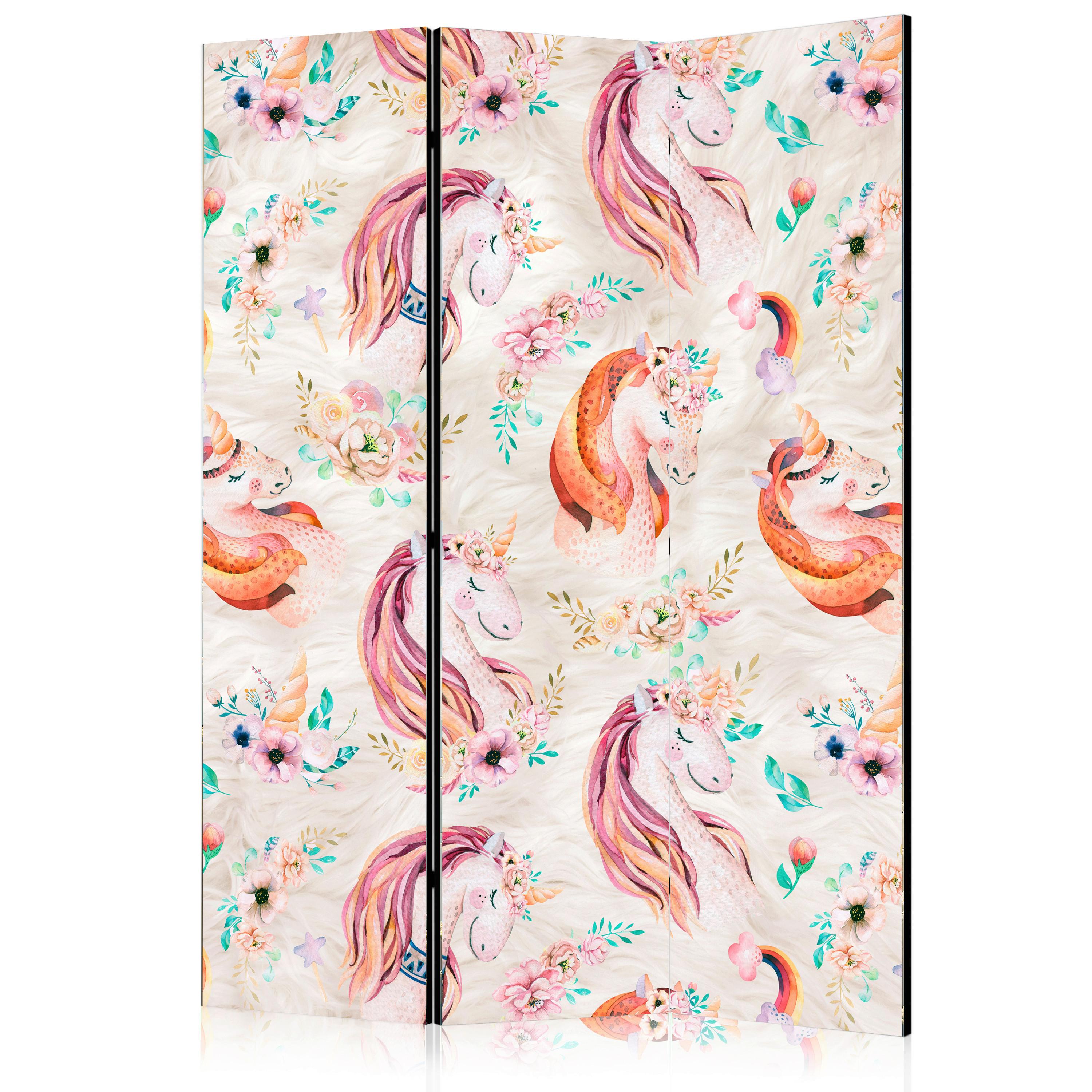 Paravent Multicolor B: 135 cm - Multicolor, Basics, Holz/Textil (135/172/3cm) - artgeist