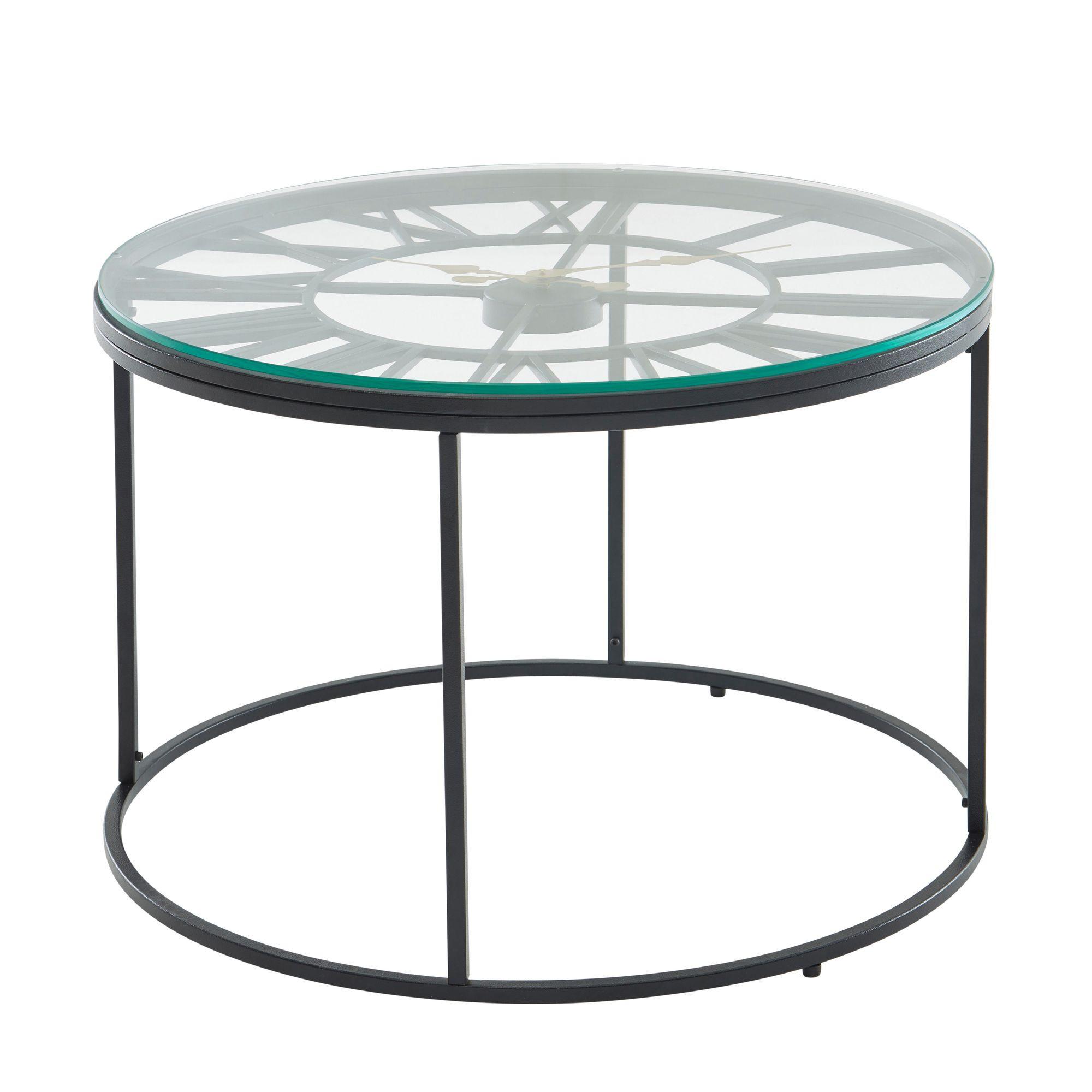 Konferenčný stolík čierny - čierna, Design, kov/sklo (60/60/43cm) - MID.YOU