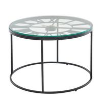 Konferenčný stolík čierny - čierna, Design, kov/sklo (60/60/43cm) - MID.YOU