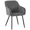 Armlehnstuhl Jenke Samt Anthrazit, B: 56 cm - Anthrazit/Schwarz, KONVENTIONELL, Textil/Metall (56/82/62cm) - Nedis SmartLife
