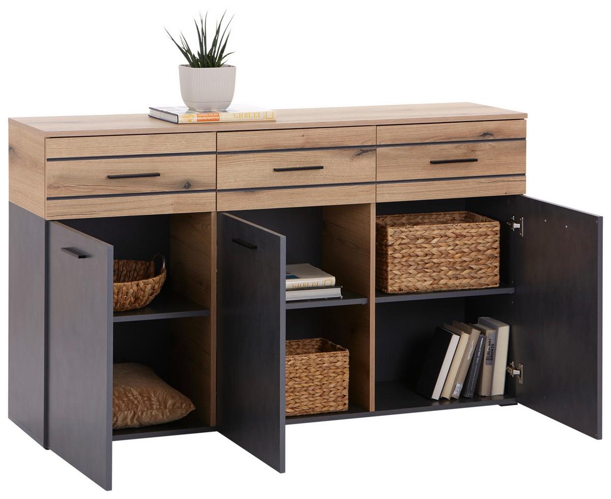 Kommode B: 150 Cm Limit Coast Evoke Eiche Dekor/matera - MODERN, Holzwerkstoff (150/91/40cm) - Ondega