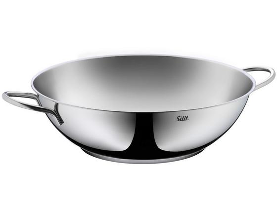 Wok Ø 32 cm - Silberfarben, MODERN, Metall (32cm) - Silit Wok Ø 32 cm - Silberfarben, MODERN, Metall (32cm) - Silit