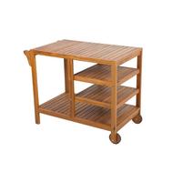 Servierwagen Akazienholz Akron Mit Stauraum - Akaziefarben, Basics, Holz (54,5/75/89cm) - Gardenson