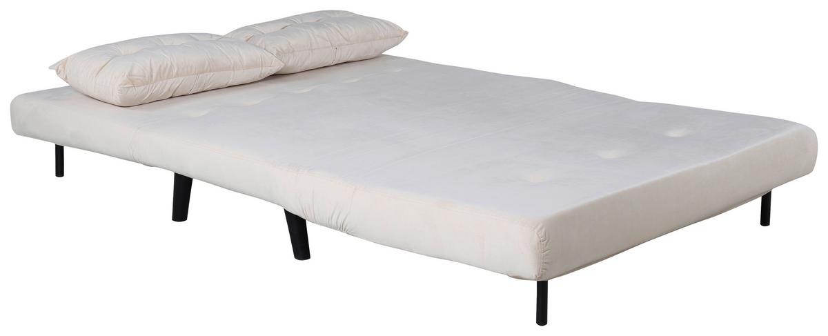 Schlafsofa Vicky - Creme, Design, Textil/Metall (120/88/80cm) - Livetastic
