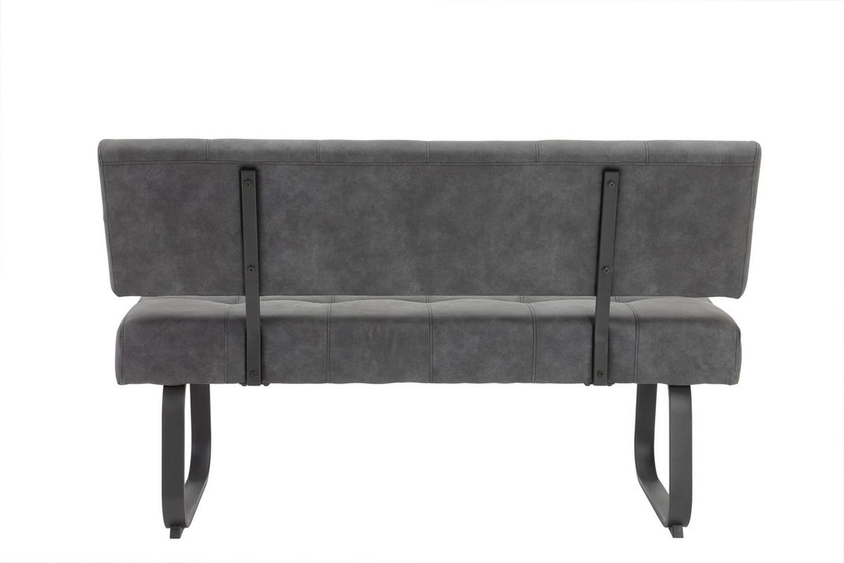 Tischgruppe Luise I G - Alteiche/Anthrazit, MODERN, Holzwerkstoff/Textil (120 - 160/76/80cm) - MID.YOU