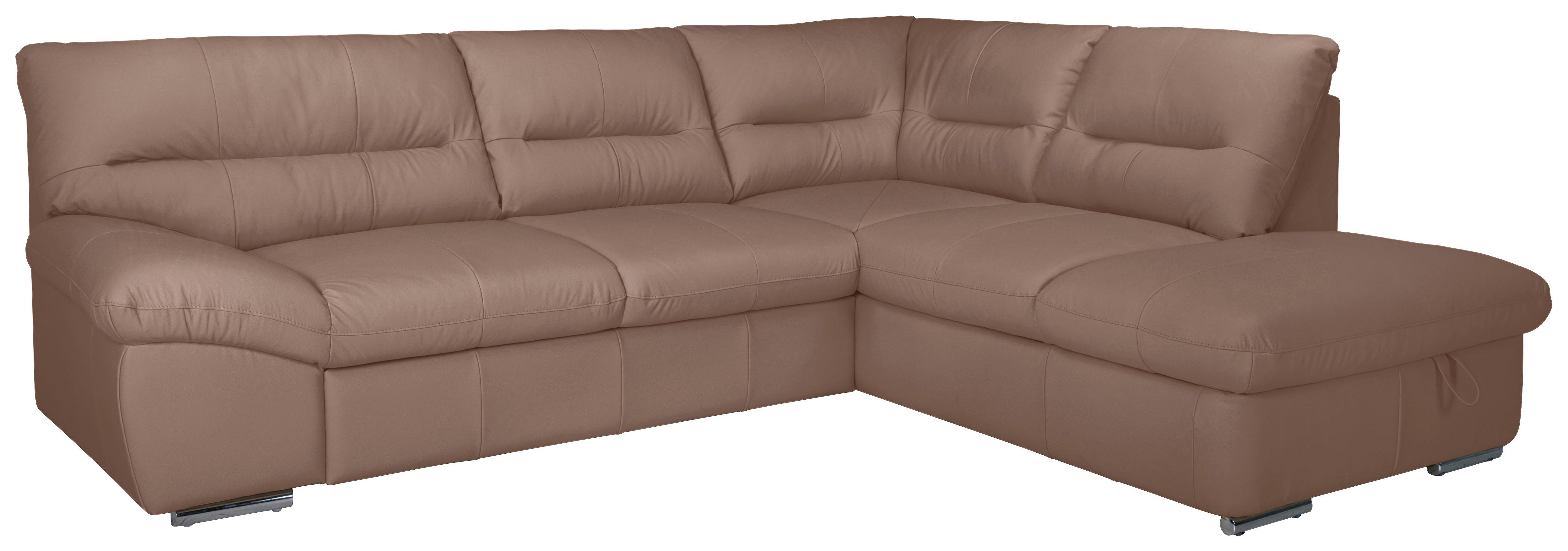 Sarokgarnitúra William - cappuccino, Modern, bőr (286/90/216cm)