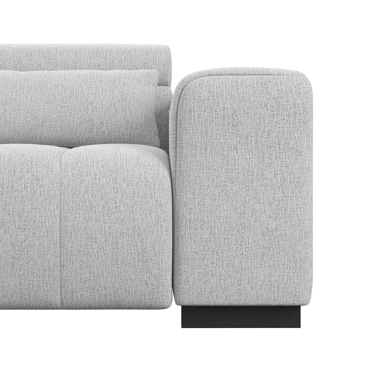 Ecksofa Matera Hellgrau S: 226x311cm - Hellgrau/Schwarz, Trend, Textil (226/311cm)