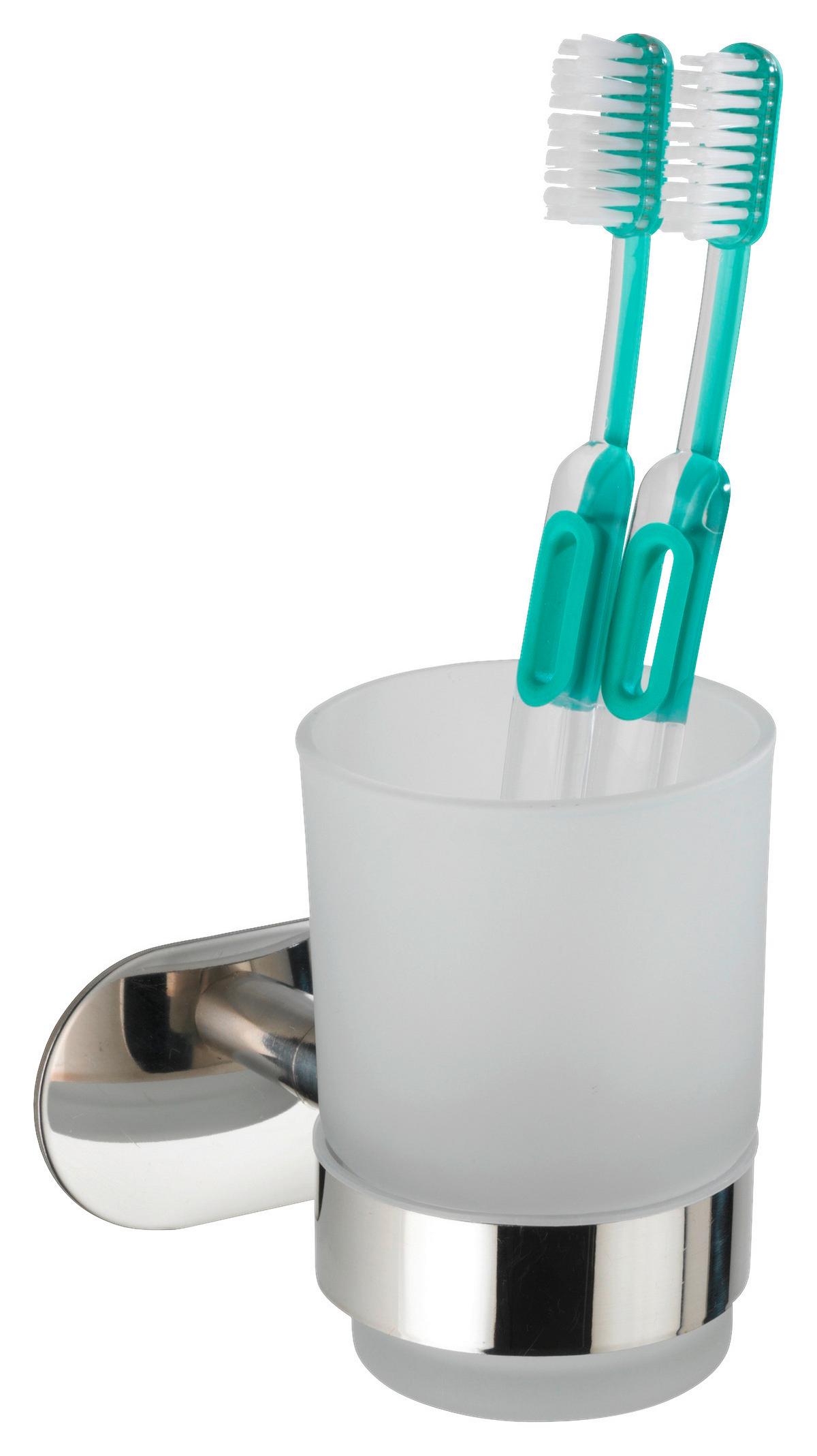 KELÍMEK NA ZUBNÍ KARTÁČEK TURBO-LOC -SB- - bílá/barvy chromu, Moderní, kov (10/9,5/10cm) - Mömax