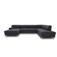 Wohnlandschaft Jamie Schlammfarben - Chromfarben/Schlammfarben, KONVENTIONELL, Textil (150/308/194cm) - MID.YOU