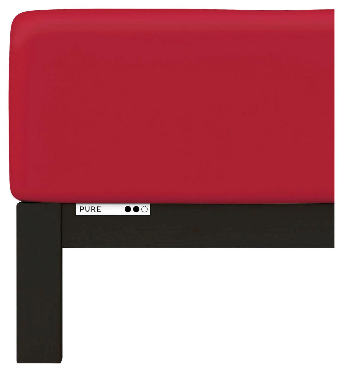 Boxspring-spannleintuch Pure Boxspring - Dunkelrot, Basics, Textil (90-100/190-220cm) - Schlafgut