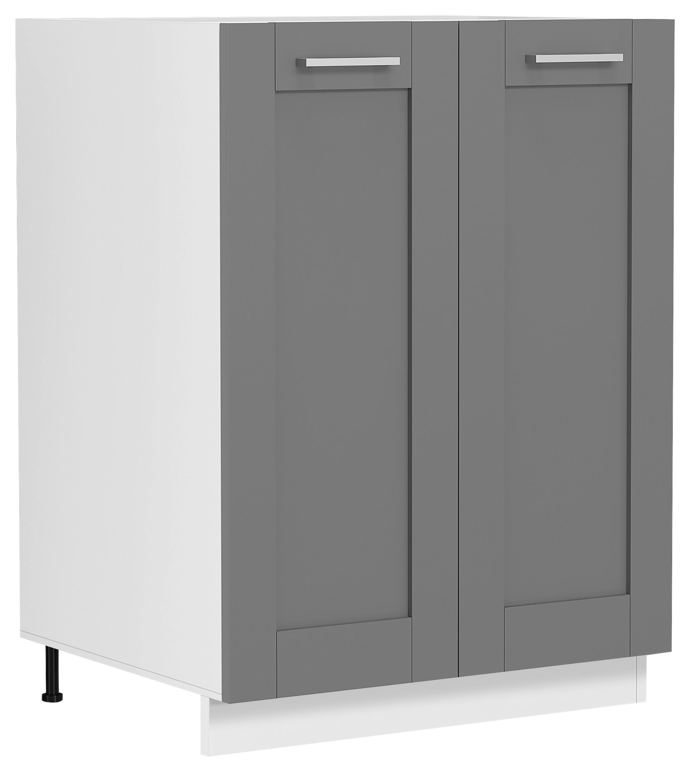Küchenunterschrank Colura - Anthrazit/Weiß, Trend, Holzwerkstoff/Kunststoff (60/82/46cm) - MID.YOU