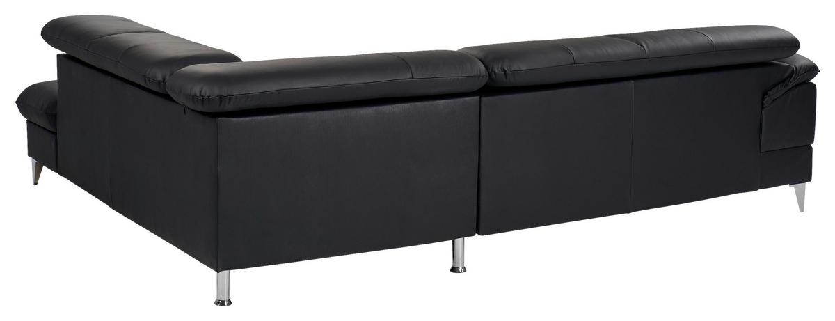 Sedací souprava DAVID II - černá, Moderní, kůže (256/71/208cm)