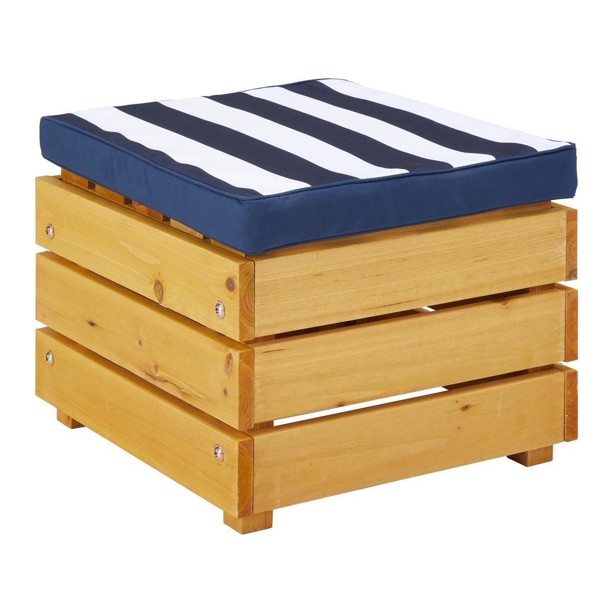 Dětská záhradní sada DAISY modrá/bílá - bílá/modrá, Moderní, dřevo/textil (116/47,5/73,5cm) - Bessagi Kids