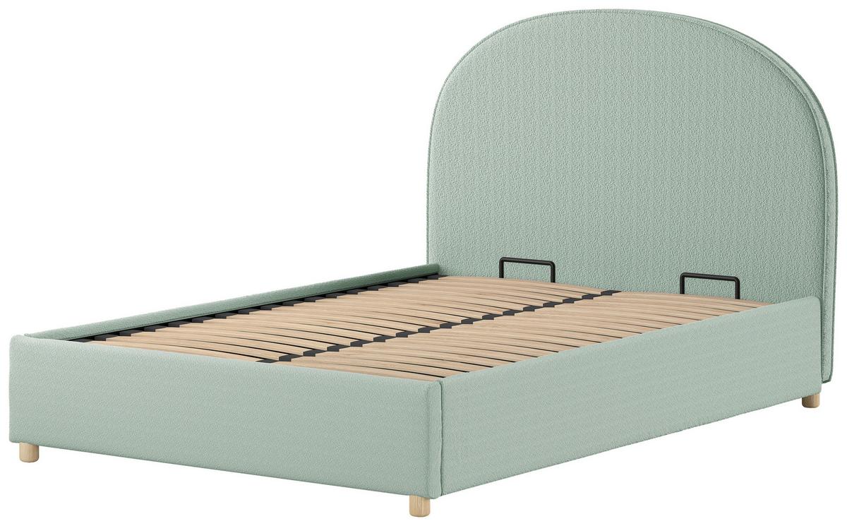 KINDER-/JUNIORBETT Moon Grün 140x200cm - Naturfarben/Grün, ROMANTIK / LANDHAUS, Holz/Textil (140/200cm) - Vipack