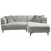Ecksofa Lou Hellgrau/Schwarz, 247 cm - Hellgrau/Schwarz, Design, Textil (247/158cm) - MID.YOU