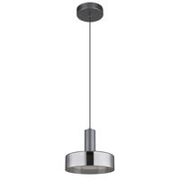 LED-Hängeleuchte Grant Grau Schwarz D: 22 cm - Schwarz/Grau, Design, Glas/Kunststoff (22/150cm) - Globo