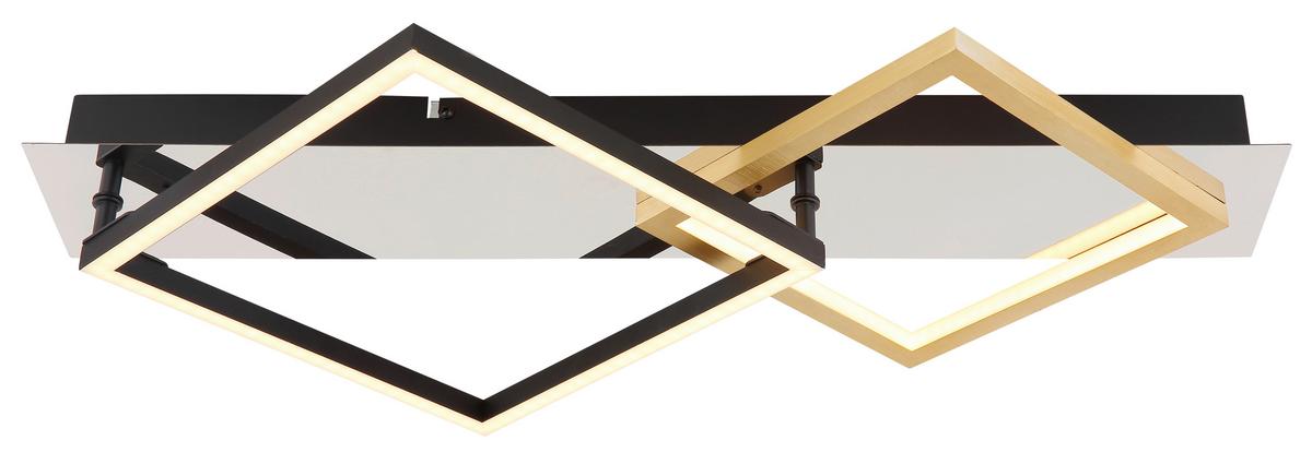 Led Mennyezeti Lámpa 67847-24 - fekete/opál, Design, műanyag/fém (59/35,5/7cm) - Globo