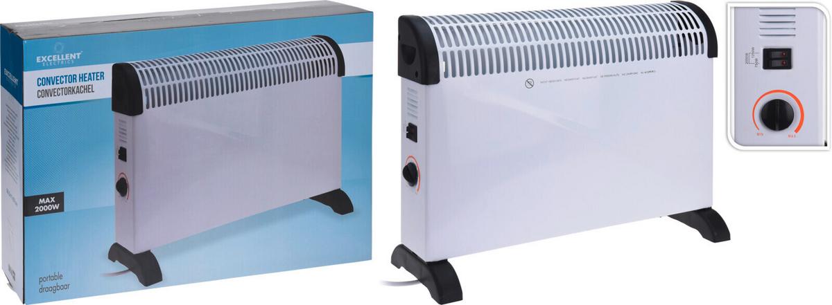 Heizstrahler Konvektorheizung - Weiß, Basics, Kunststoff/Metall (58,5/10,8/37,2cm)