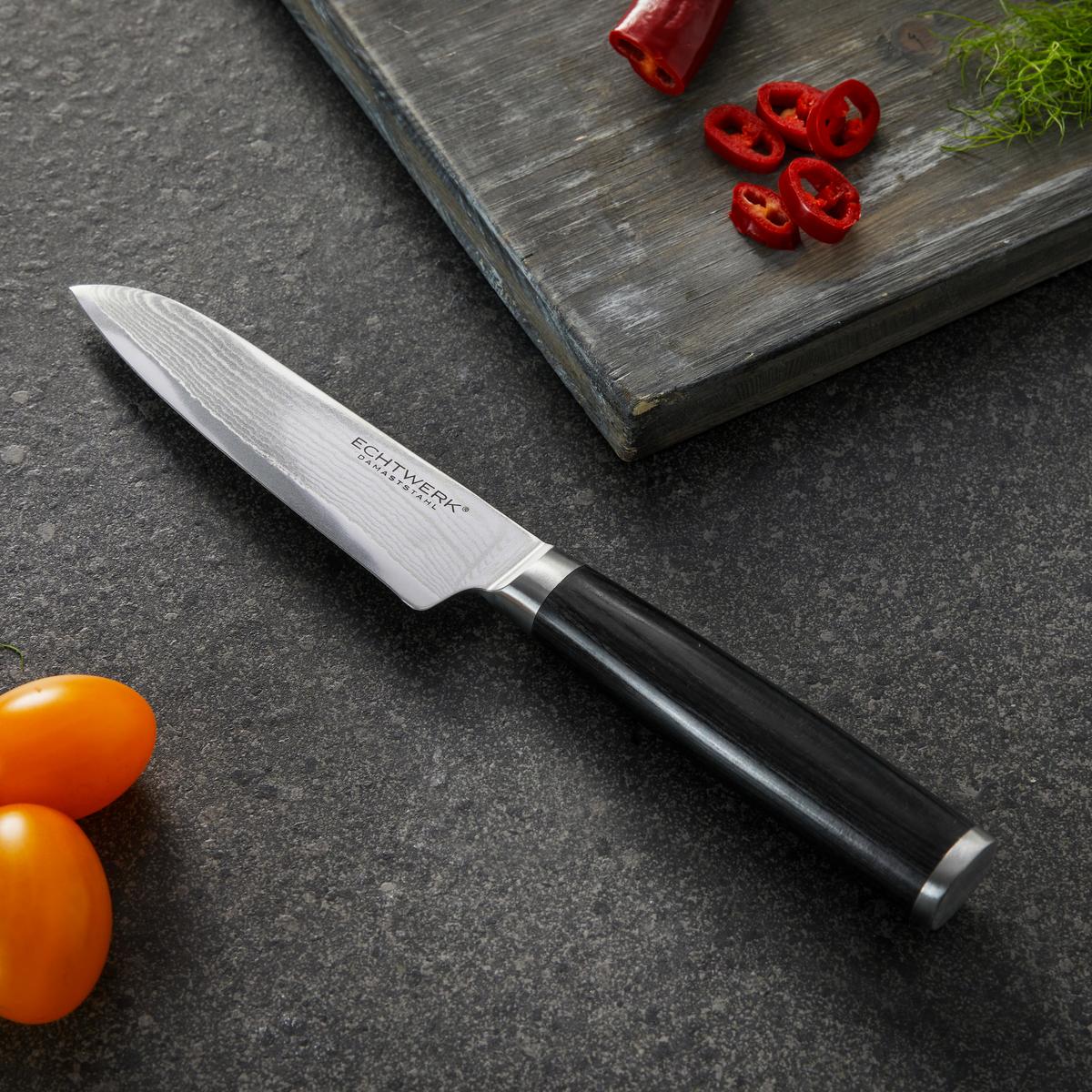 Santokumesser Echtwerk Damaszener - Edelstahlfarben, MODERN, Metall (23cm) - Echtwerk