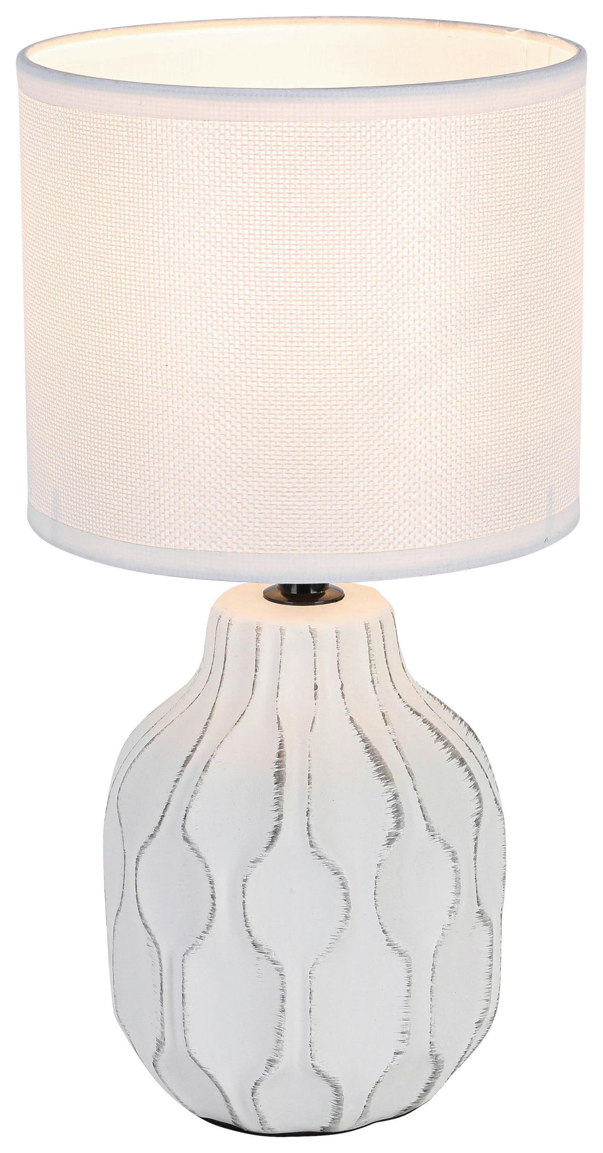 STOLNÍ LAMPA NIMO - bílá/černá, Konvenční, kov/textil (16/30cm) - Mömax