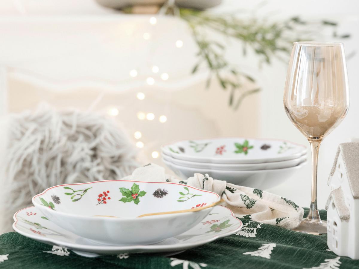 Tafelservice 8 -teilig. Porzellan, Multicolor/Weiß - Multicolor/Weiß, Basics, Keramik - Creatable