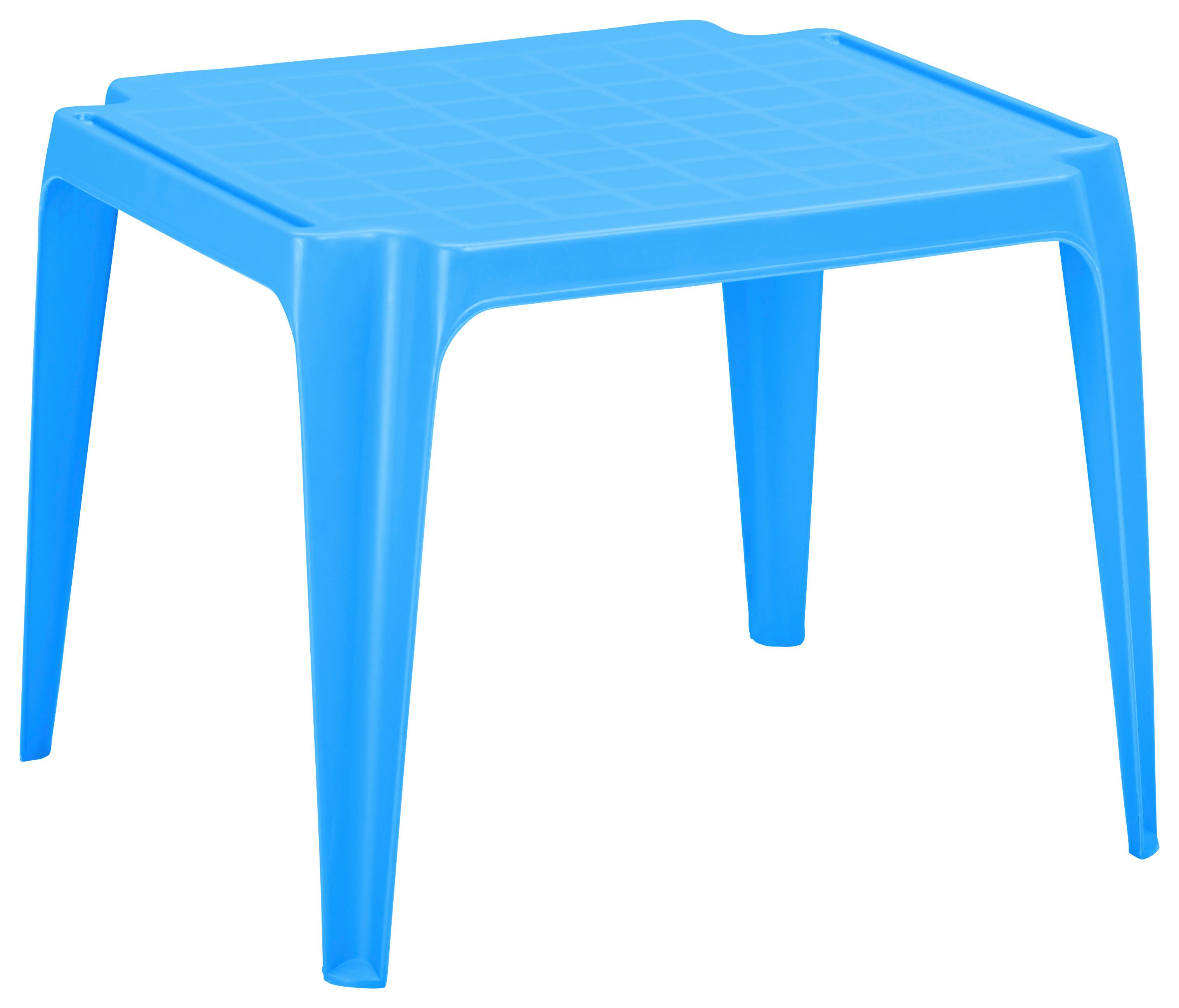Kindertisch Tavolo Baby Blau Kunststoff wetterfest - Hellblau, MODERN, Kunststoff (55/50/44cm) - BUNINO