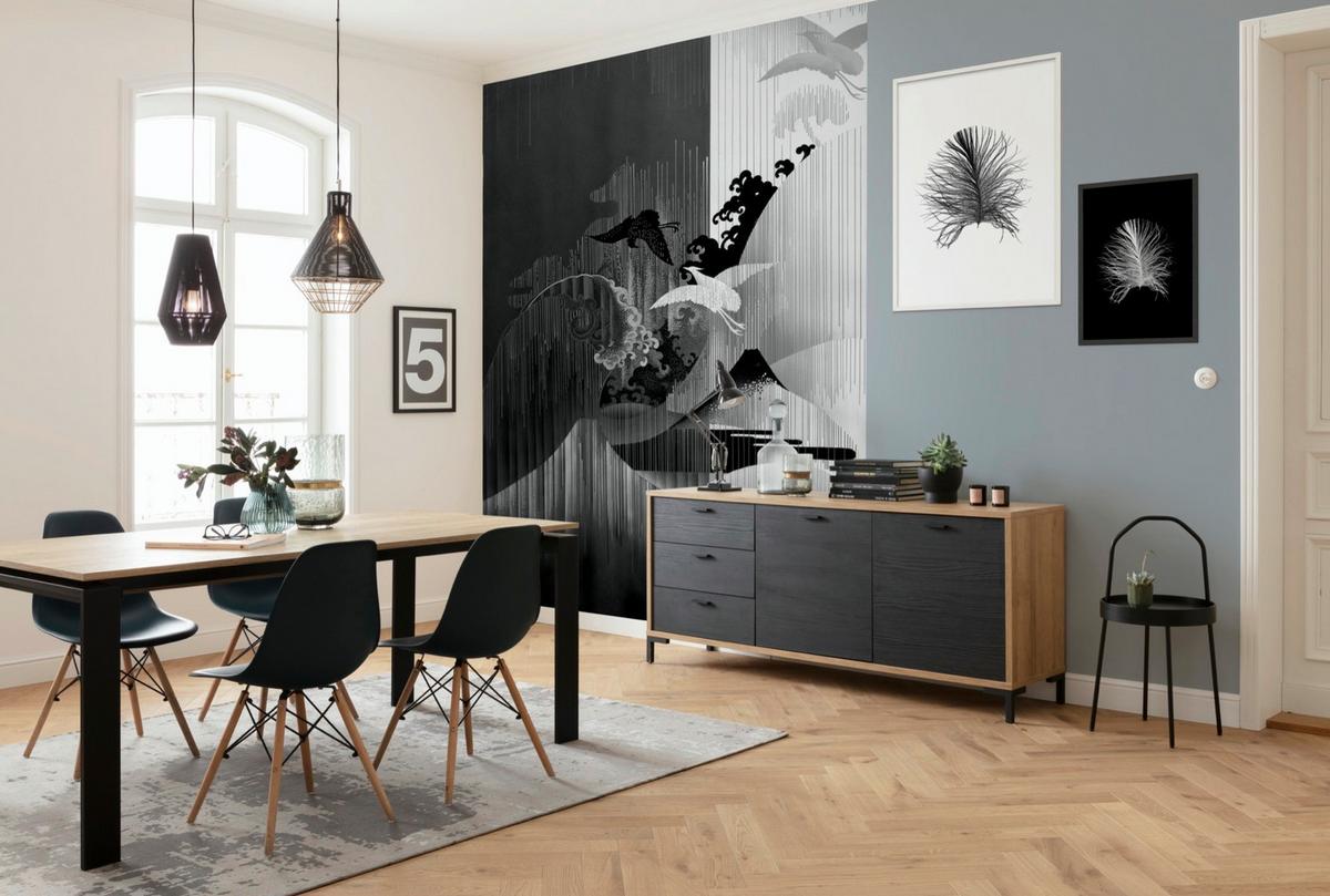 Fototapete Inx4-018 Ying Yang - Schwarz/Weiß, Trend, Papier (200/280cm) - Komar