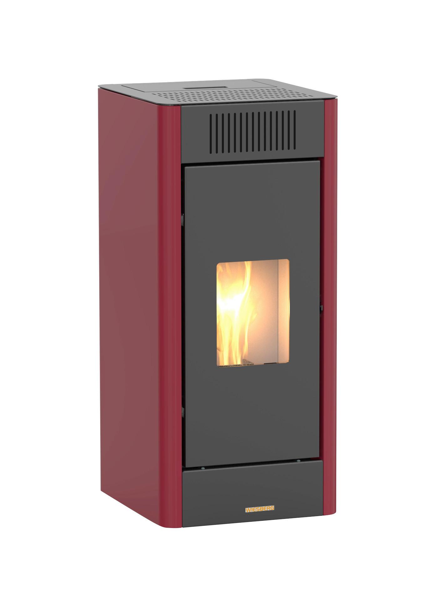 Pelletofen Ilia Bordeaux Metall 10 Kw Mit Wi-Fi
