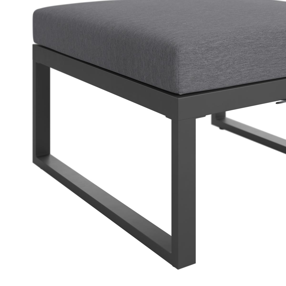 Loungegarnitur Acapulco - Weiß/Grau, MODERN, Holz/Textil (199/69/73cm) - Beldano