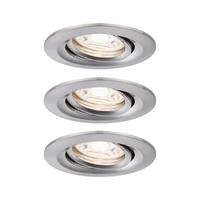 LED-Spotkopf 3-Flammig Ø 6,6 cm - Edelstahlfarben, Design, Metall (6,6/6,6/5,0cm) - Paulmann