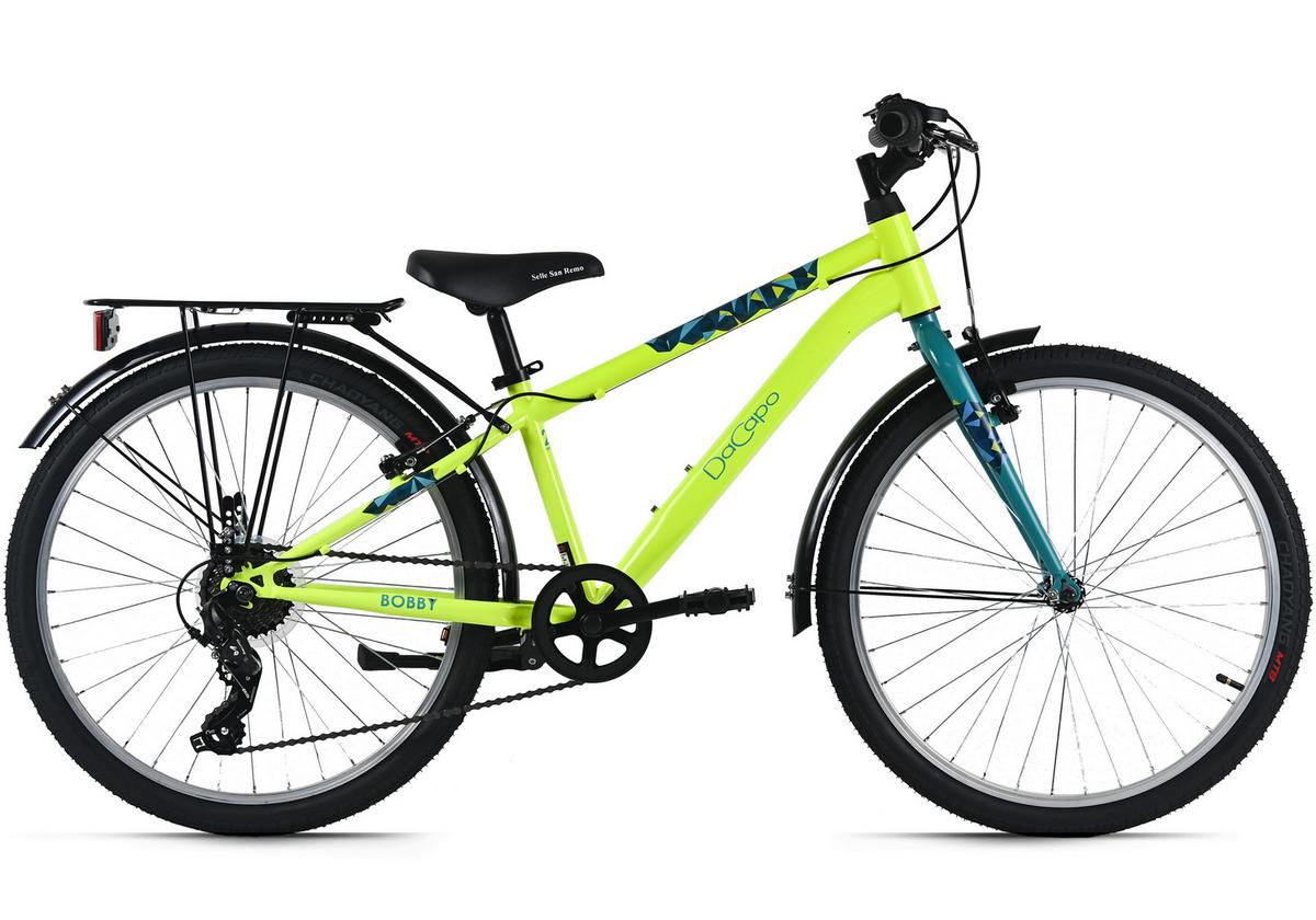 Kinderfahrrad Dacapo Bobby 24 Zoll, Rh 32 C, - Gelb, Basics, Metall (25/140/60cm)