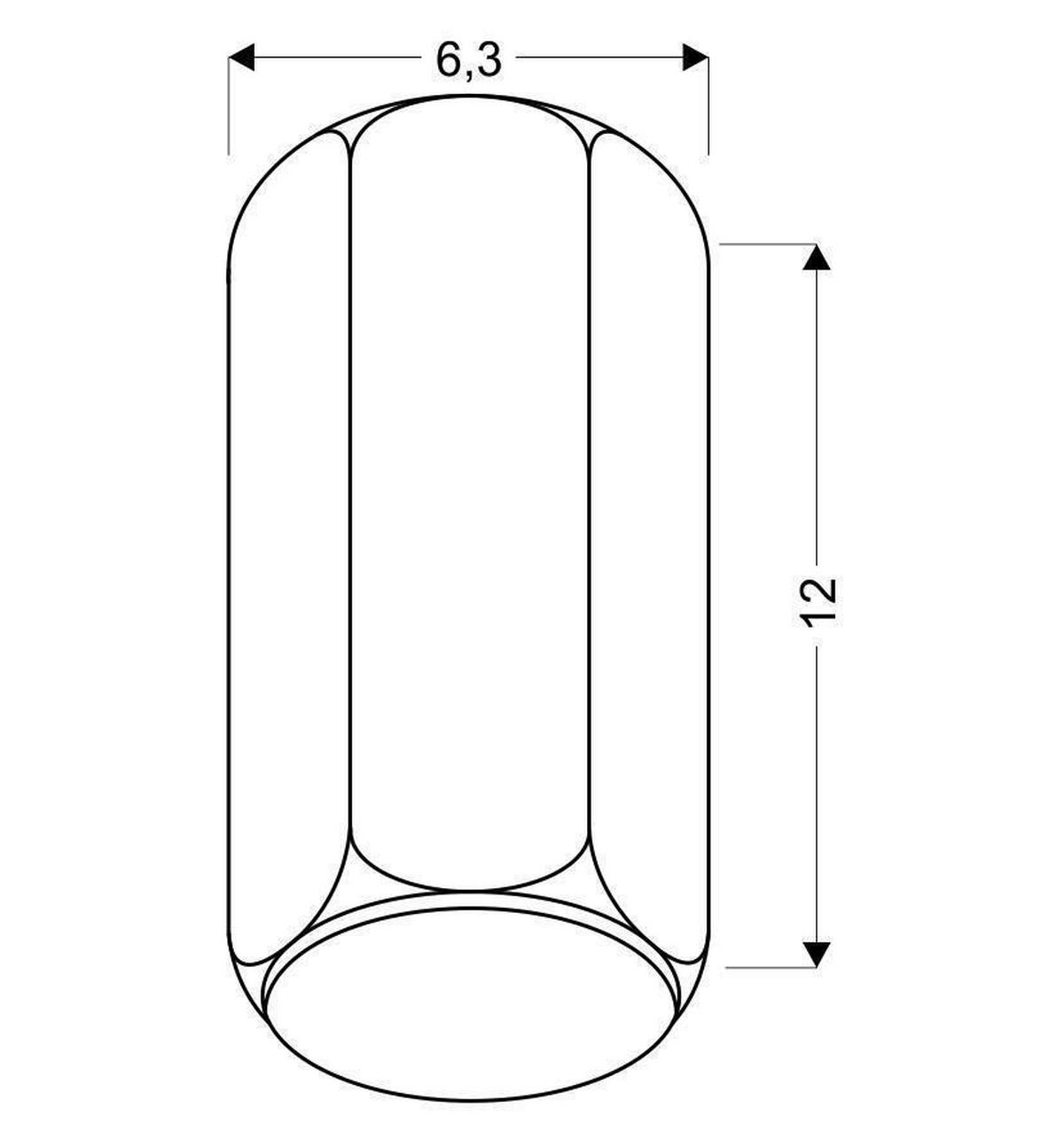Deckenleuchte 2282855 Tube - Weiß, KONVENTIONELL, Metall (6.3/6.3/12cm)