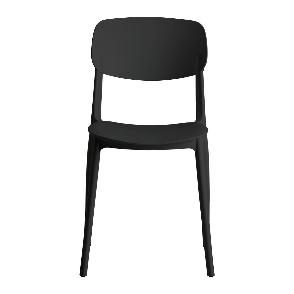 Stohovatelní židle JIŘÍ *CENOVÝ TRHÁK* černá - černá, Moderní, plast (44/78/49cm) - Based