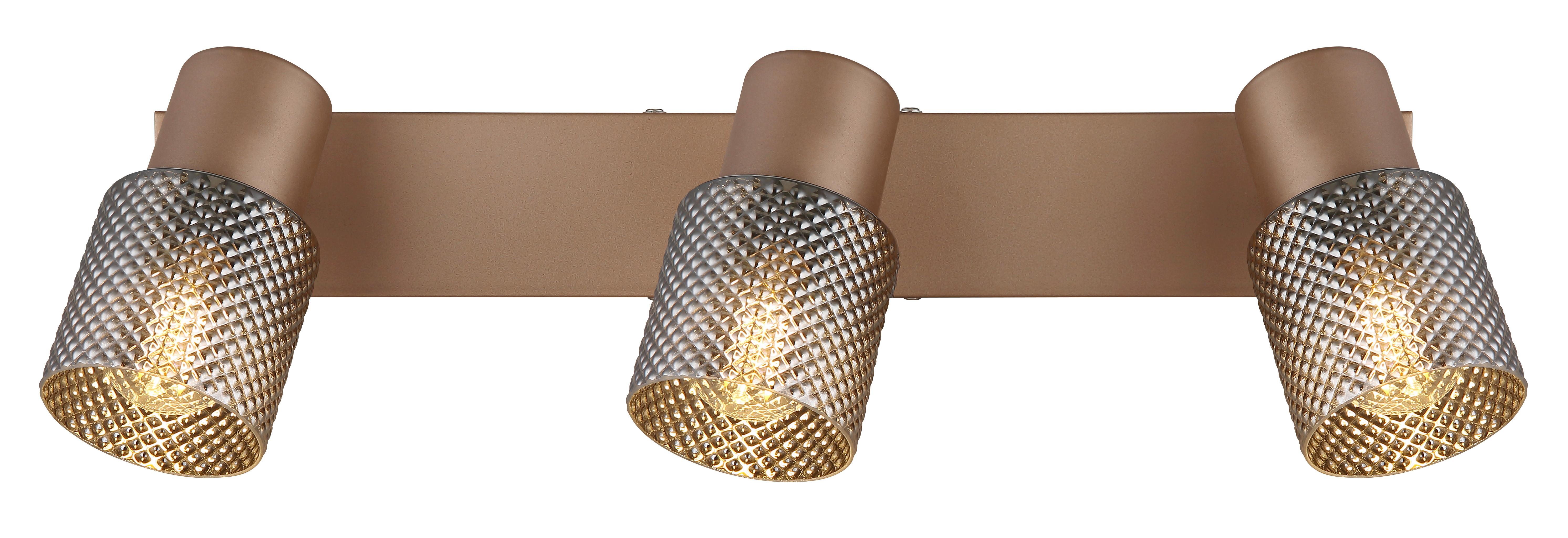 Spotlámpa Bihana - króm/barna, Modern, Üveg/fém (41/12/12,5cm) - James Wood