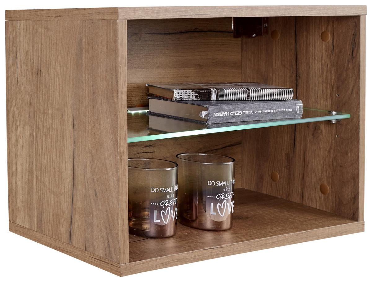 Függesztett Elem Avensis New Typ144 - tölgyfa színű, Konventionell, faalapú anyag/Üveg (56/34/25cm) - Luca Bessoni