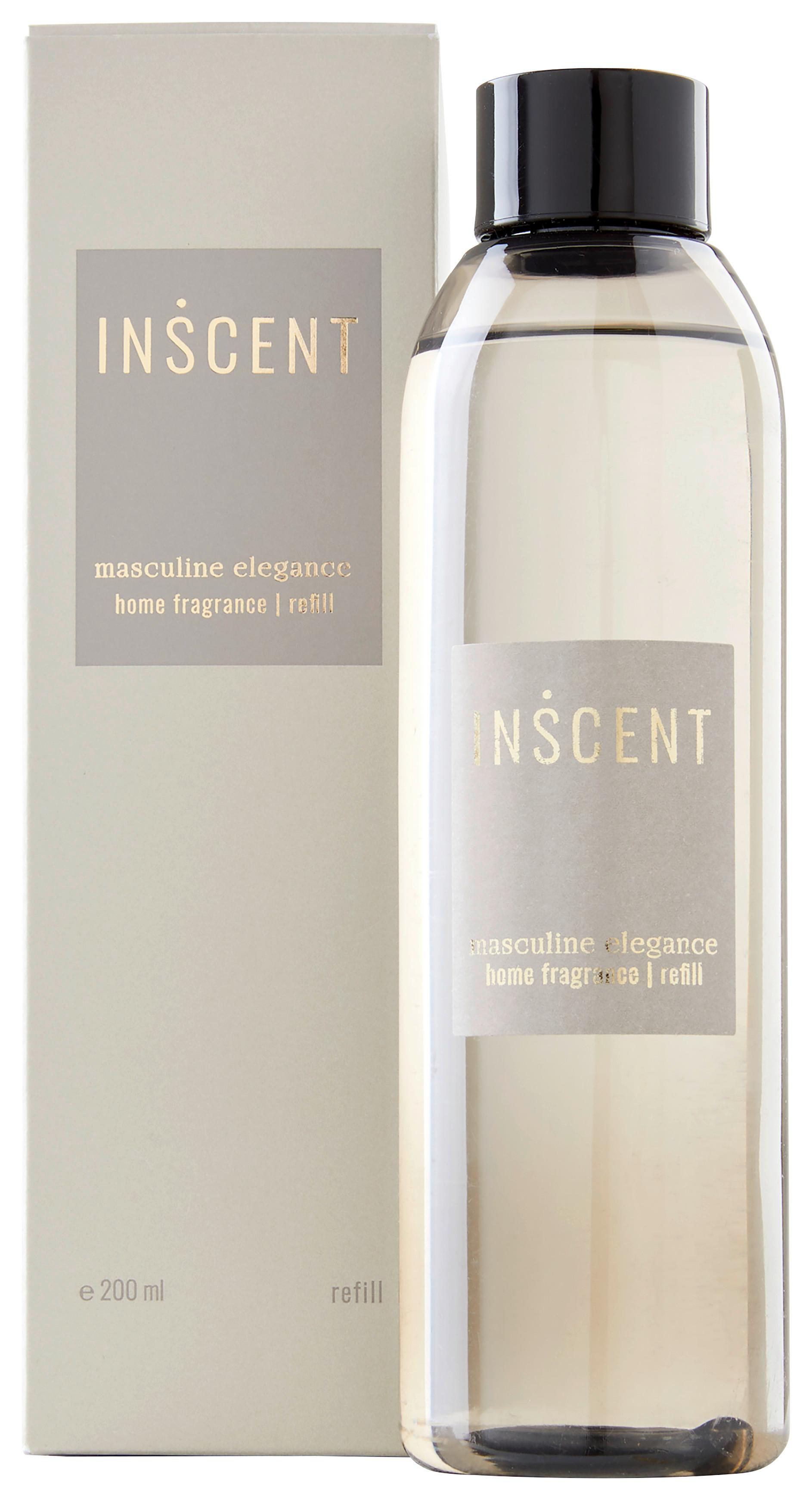 Náplň do pokojové vůne Masculine Elegance, 200ml - šedá/čiré, Design, plast (200ml) - Inscent