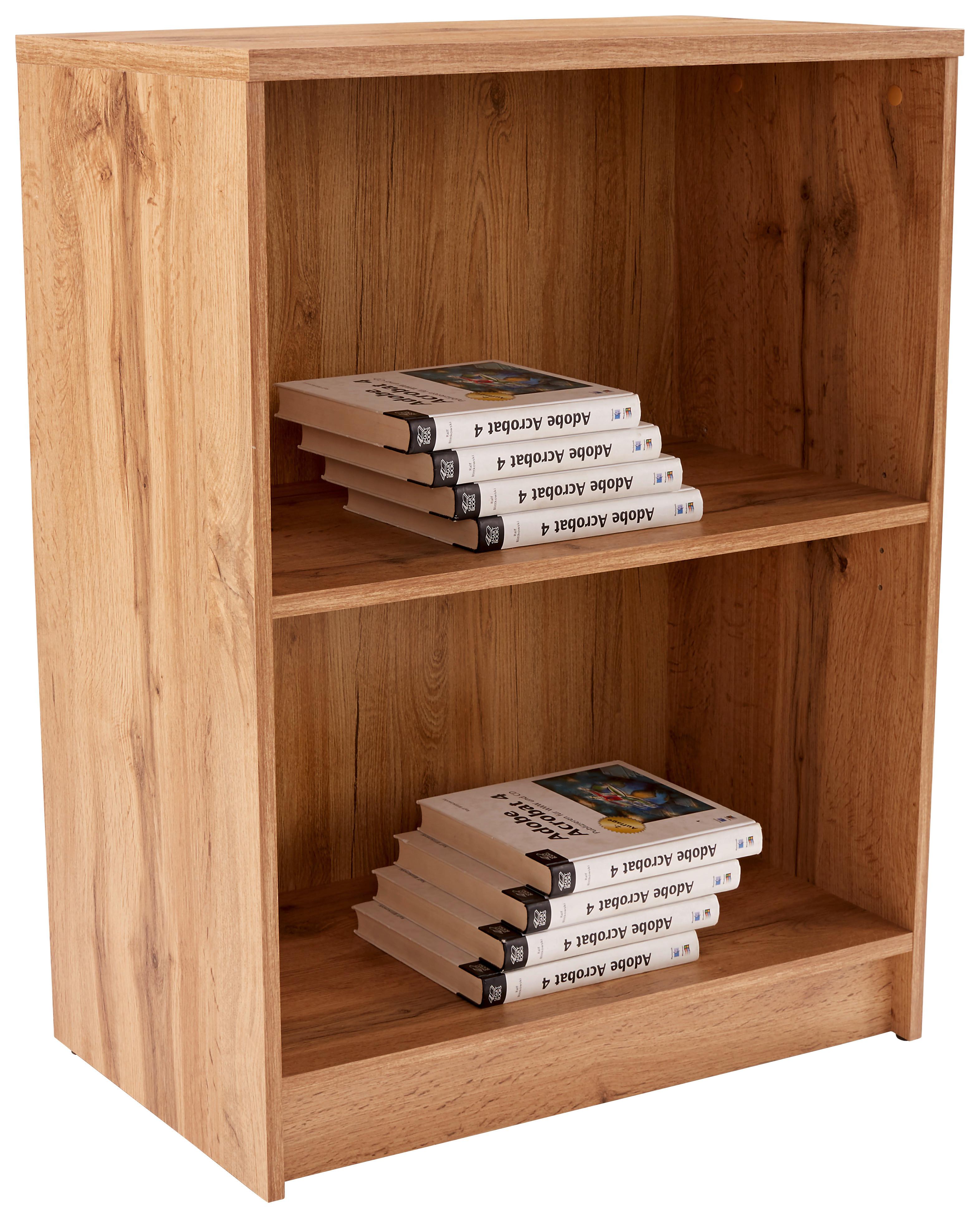 Regal 4-You New B 74 cm, Eiche Dekor - Eichefarben/Schwarz, MODERN, Holzwerkstoff (74/85,5/34,6cm)