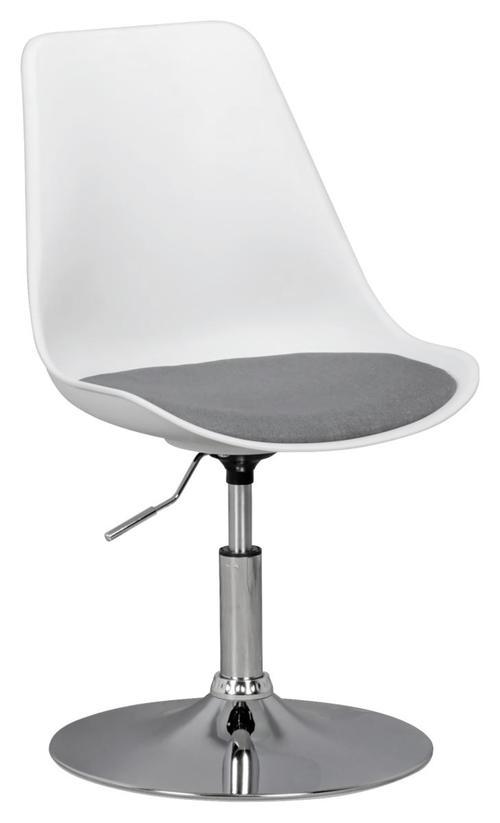 Otočná stolička pre dieťa korsika biela/sivá - sivá/biela, Modern, kov/textil (46/88/46cm) - MID.YOU