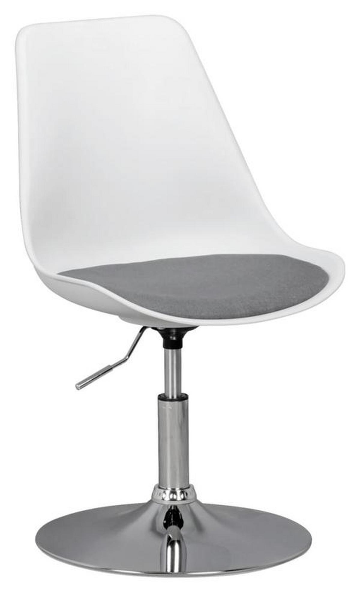 Otočná židle pro dítě korsika bílá/šedá - bílá/šedá, Moderní, kov/textil (46/88/46cm) - MID.YOU