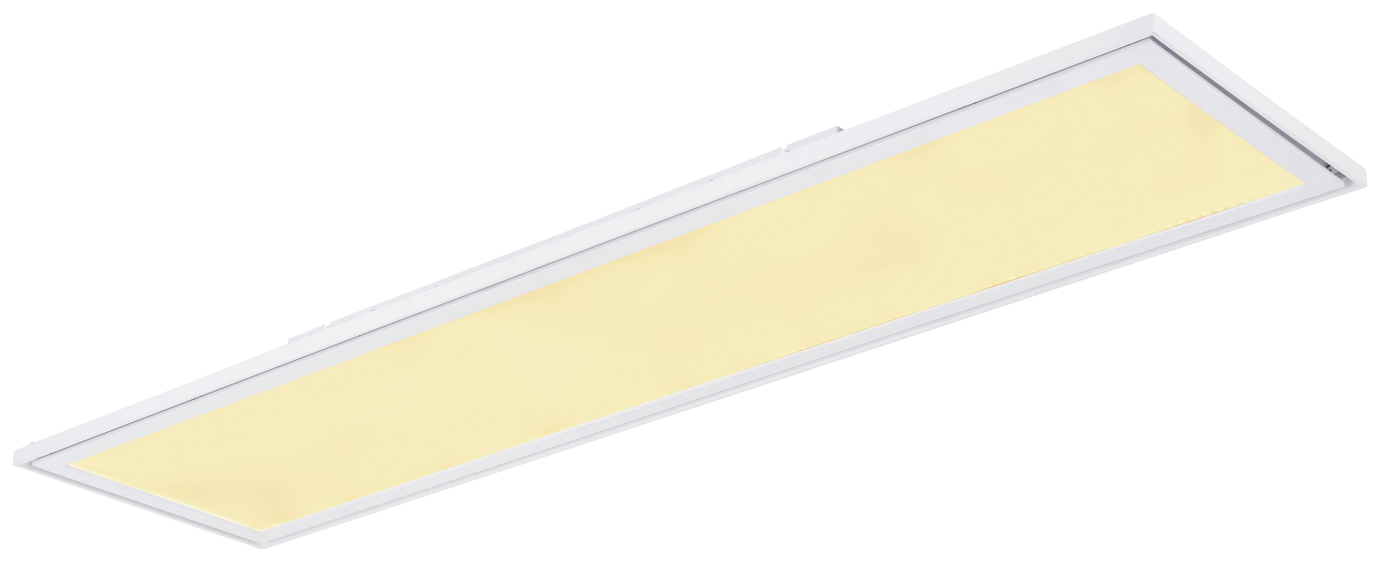 LED-Deckenleuchte L: 120 cm mit Farbwechsler - Weiß, Basics, Kunststoff/Metall (120/30/5,5cm) - Globo