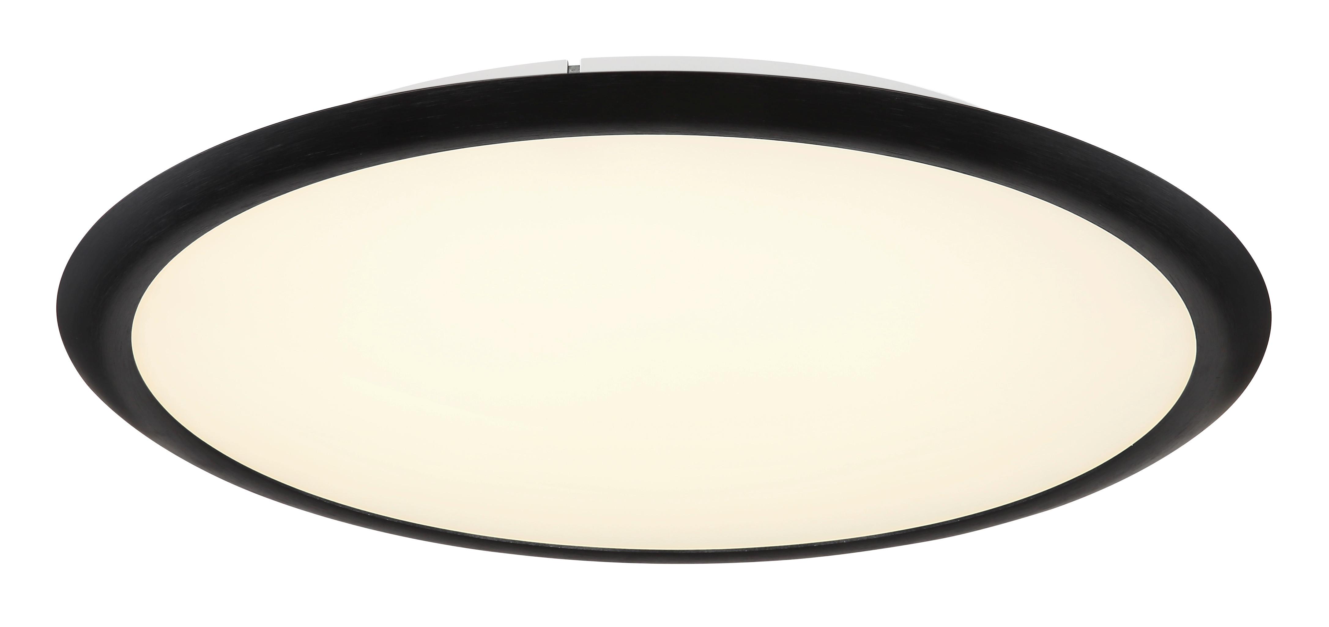 LED-Deckenleuchte 67319d Suna - Opal/Grau, KONVENTIONELL, Kunststoff/Metall (50,8/8,5cm) - Globo